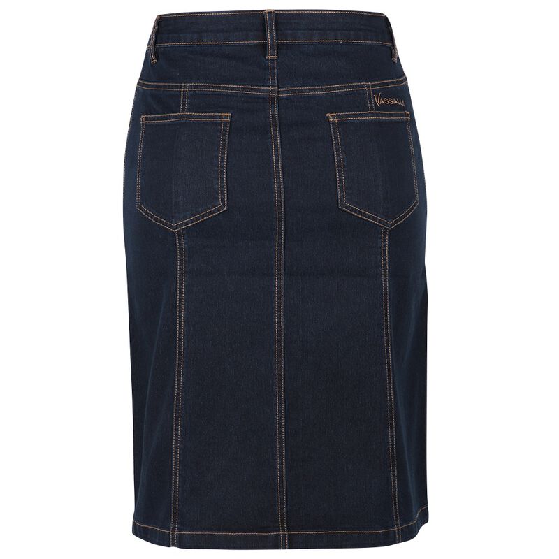 Vassalli Contrast Stitch Denim Skirt image number 1